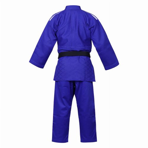 Adidas Champion III-2 Judogi – IJF Green Label - Blue<br> <span style="display:block; text-align:center;">Regular Fit</span> - Image 3