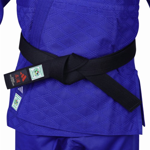 Adidas Champion III-2 Judogi – IJF Green Label - Blue<br> <span style="display:block; text-align:center;">Regular Fit</span> - Image 5