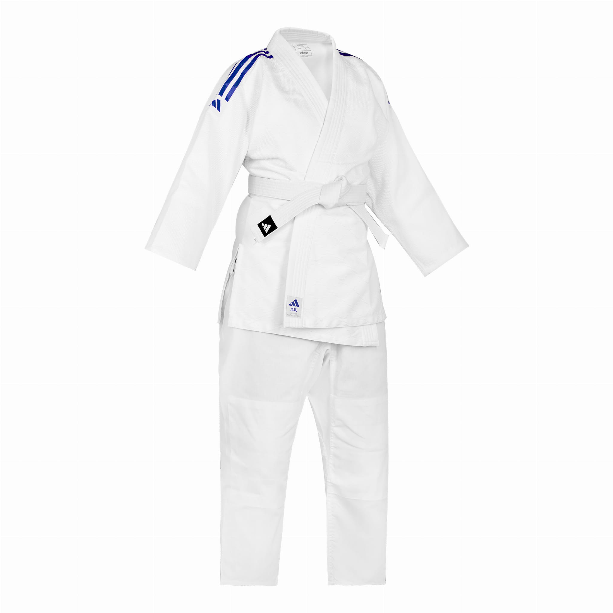 Adidas Club judogi – kék csíkokkal - Image 2