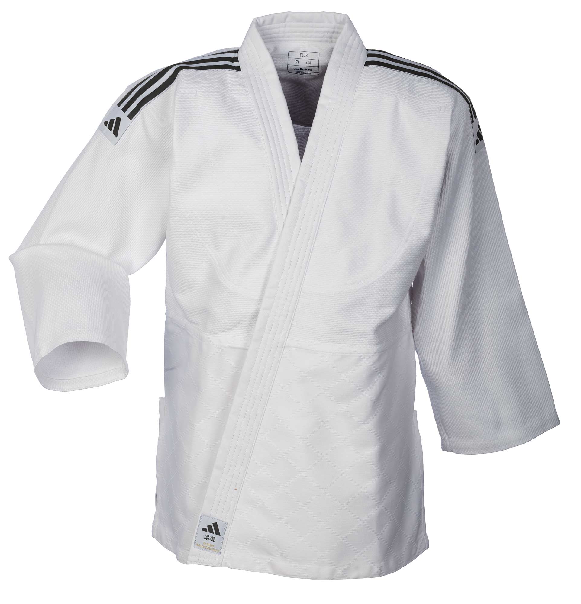 Adidas Club Judogi – Black Stripes - Image 2